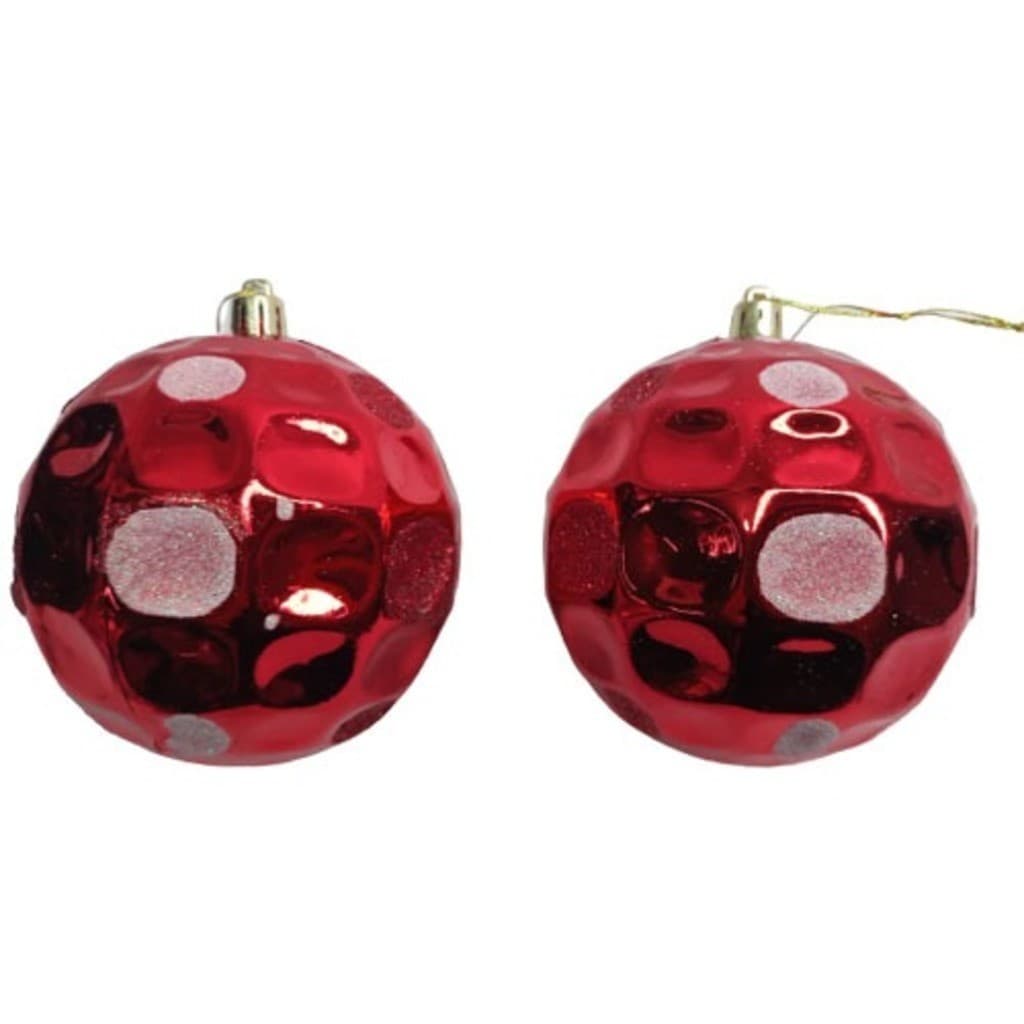 KIT C/2 Bolas de Natal 10CM Enfeite Natalino Artigo de Festa Decoração de Ambientes Cenários - CN6533