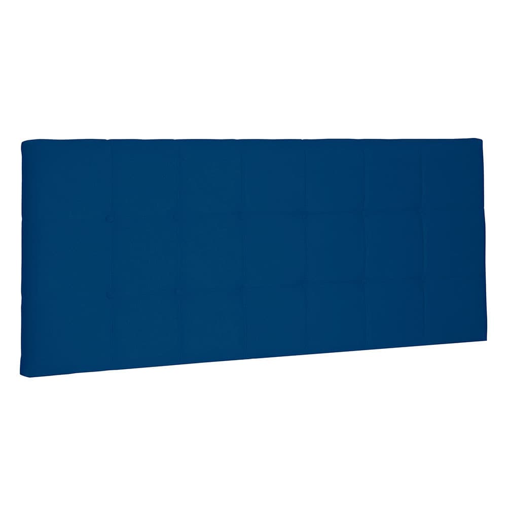 Cabeceira Painel Solteiro 90 cm Verona Suede Azul Marinho - Pallazio