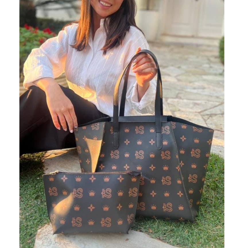 Bolsa Feminina + Necessaire Bolsa Sacola Notebook Grande Espaçosa Reforçada Nocess