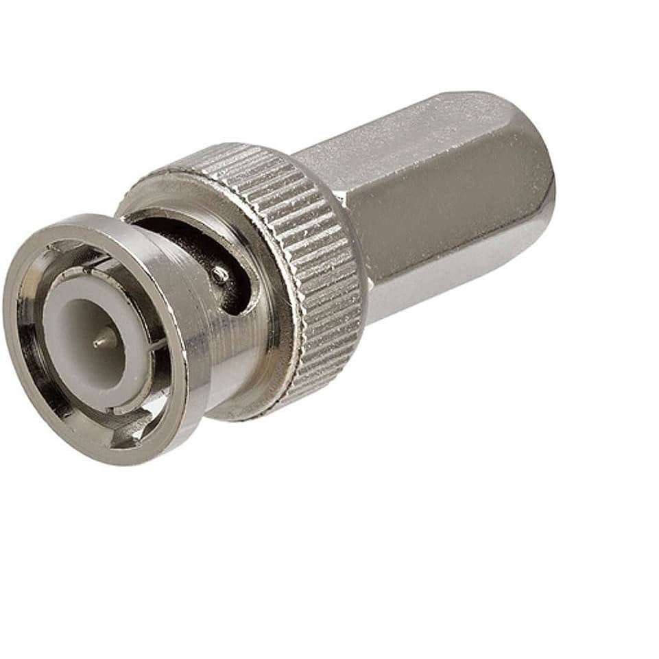 Kit 10 conector de rosca externa BNC, RG6, conjunto de 10 peças e 100 peças