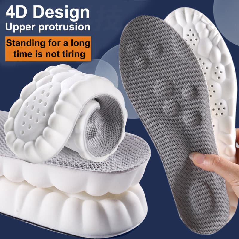 Palmilhas Esportivas De Látex De Alta Elasticidade Soft Shoe Pads Suporte De Arco Ortopédicas Desodorante Respirável Almofada De Absorção De Choque - BESTMIX