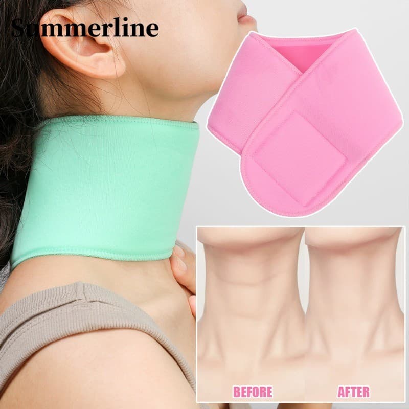 Alça De Pescoço Antienvelhecimento Em Gel De Silicone Reutilizável-Almofada Nutritiva Hidratante Para-Envoltório SPA Cuidados Com A Pele Feminina