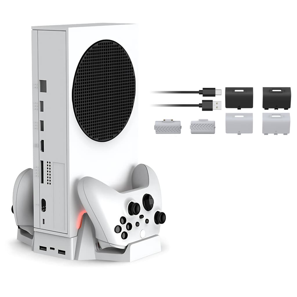 Base Cooler Xbox Series S Carregador Controle Bateria 800mah