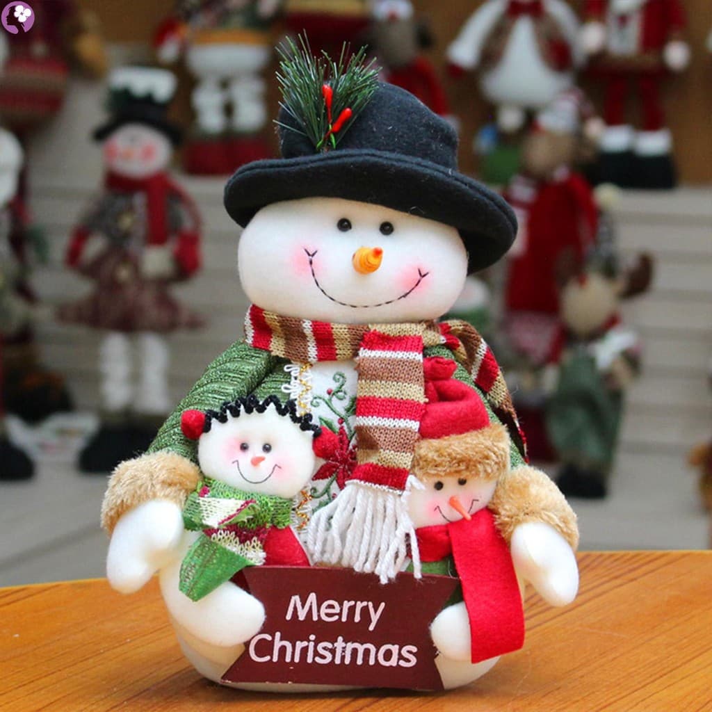 Natal Em Pé Boneco De Neve Bonecas Portátil Santa Boneca Macio E Confortável Estatueta Ornamento