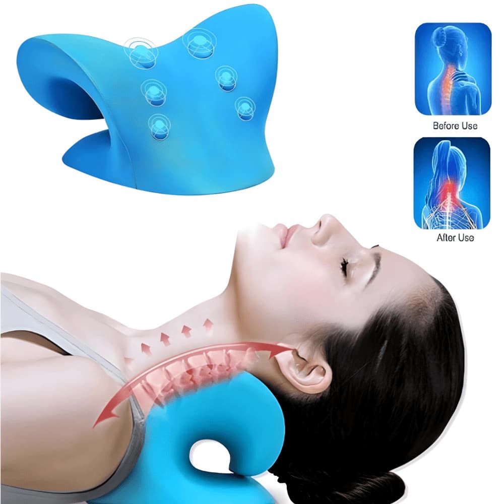 Alongador Cervical Travesseiro Ortopédico Pescoço Almofada De Massagem Dor No Ombro Alívio Corretor
