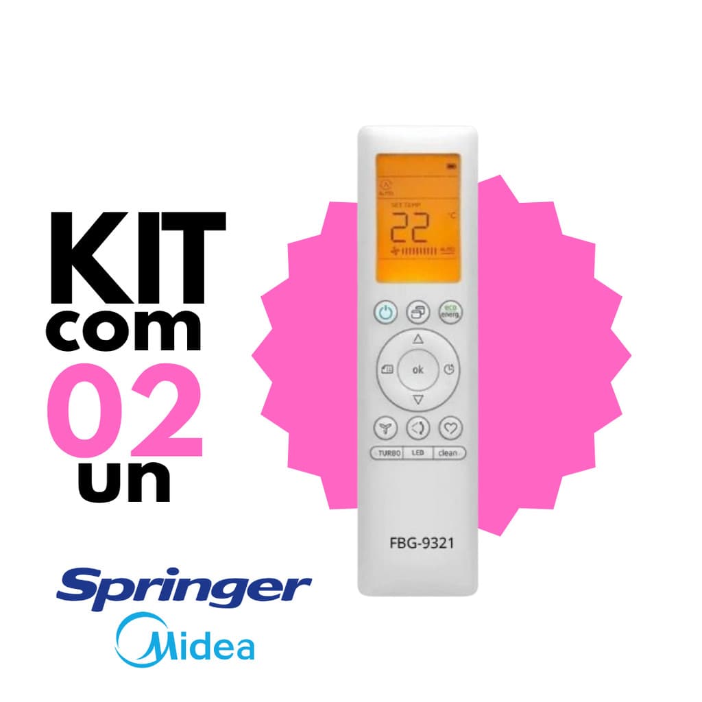 Controle Remoto para Ar-Condicionado Midea Springer Comfee Tempstar – Vários Modelos, Pronta Entrega! COMPATÍVEL