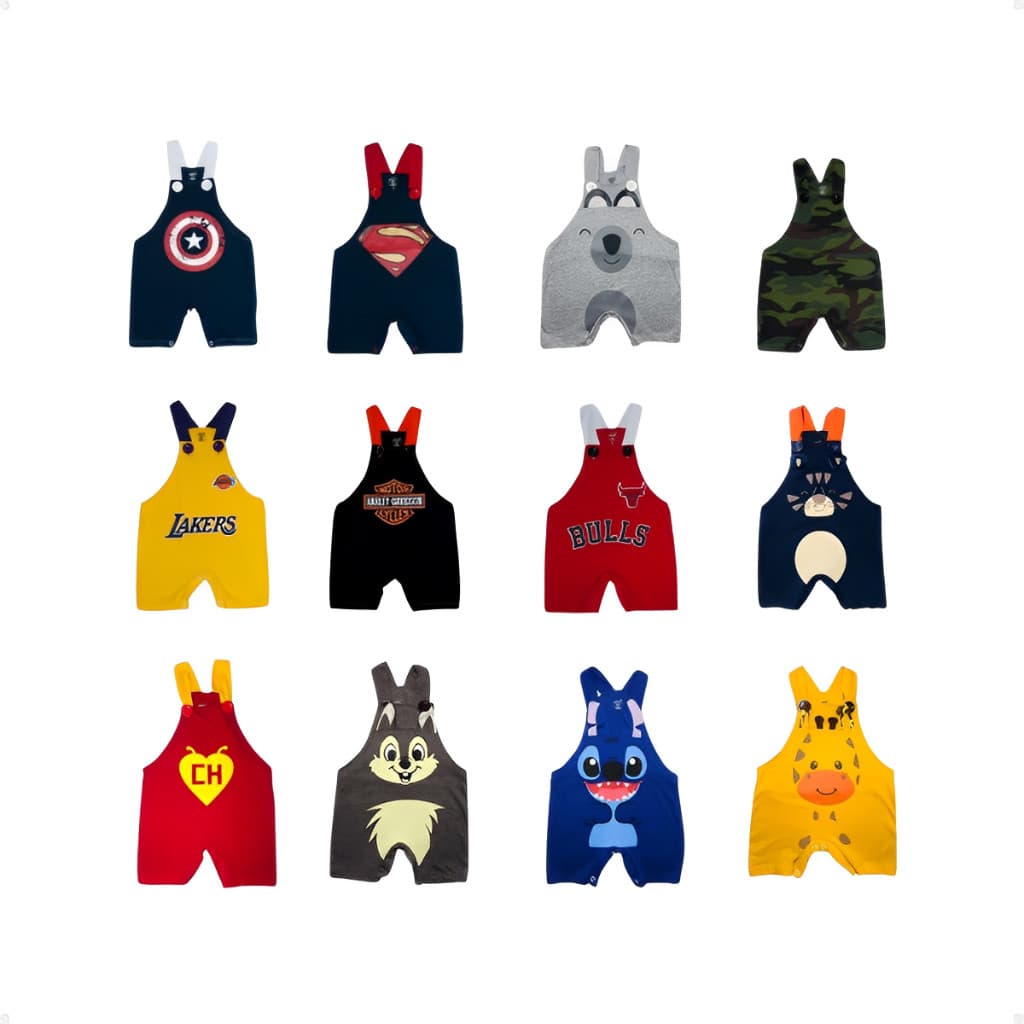 Roupa de Bebê Jardineira Romper Regata Escolha