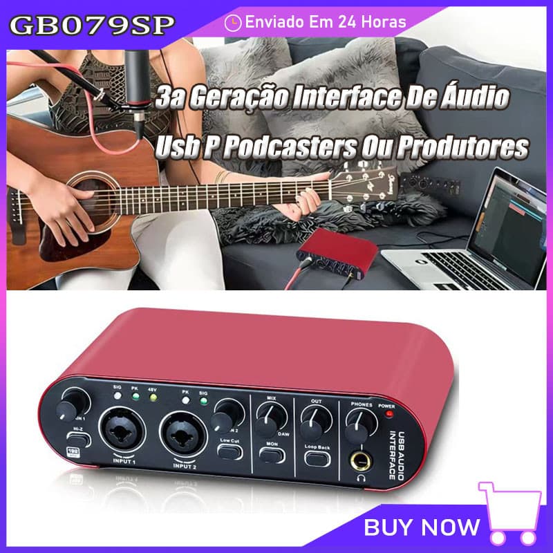 Amplificadores 3a Geração Interface De Áudio Usb P Podcasters Ou Produtores Super Amplificador