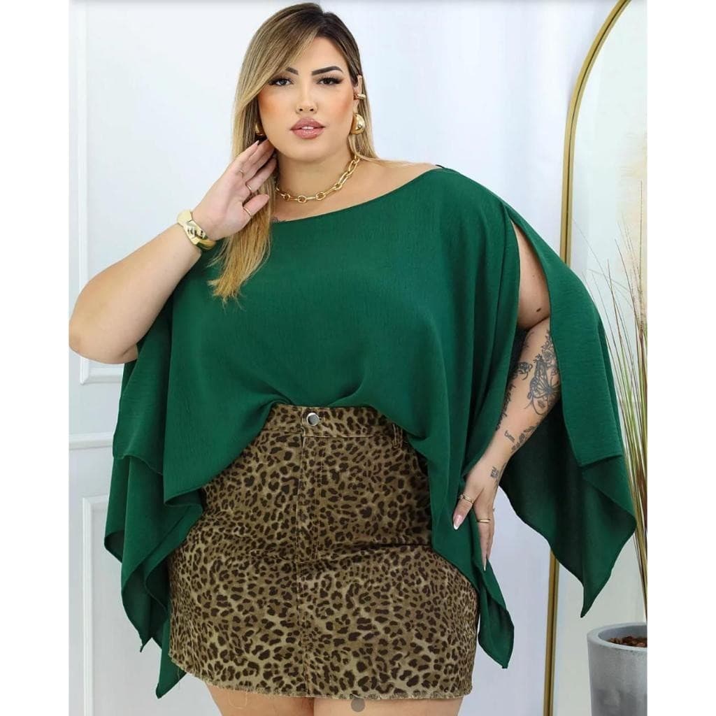 Bata Casual Feminina Plus Size assimétrica Para Todas As Ocasiões