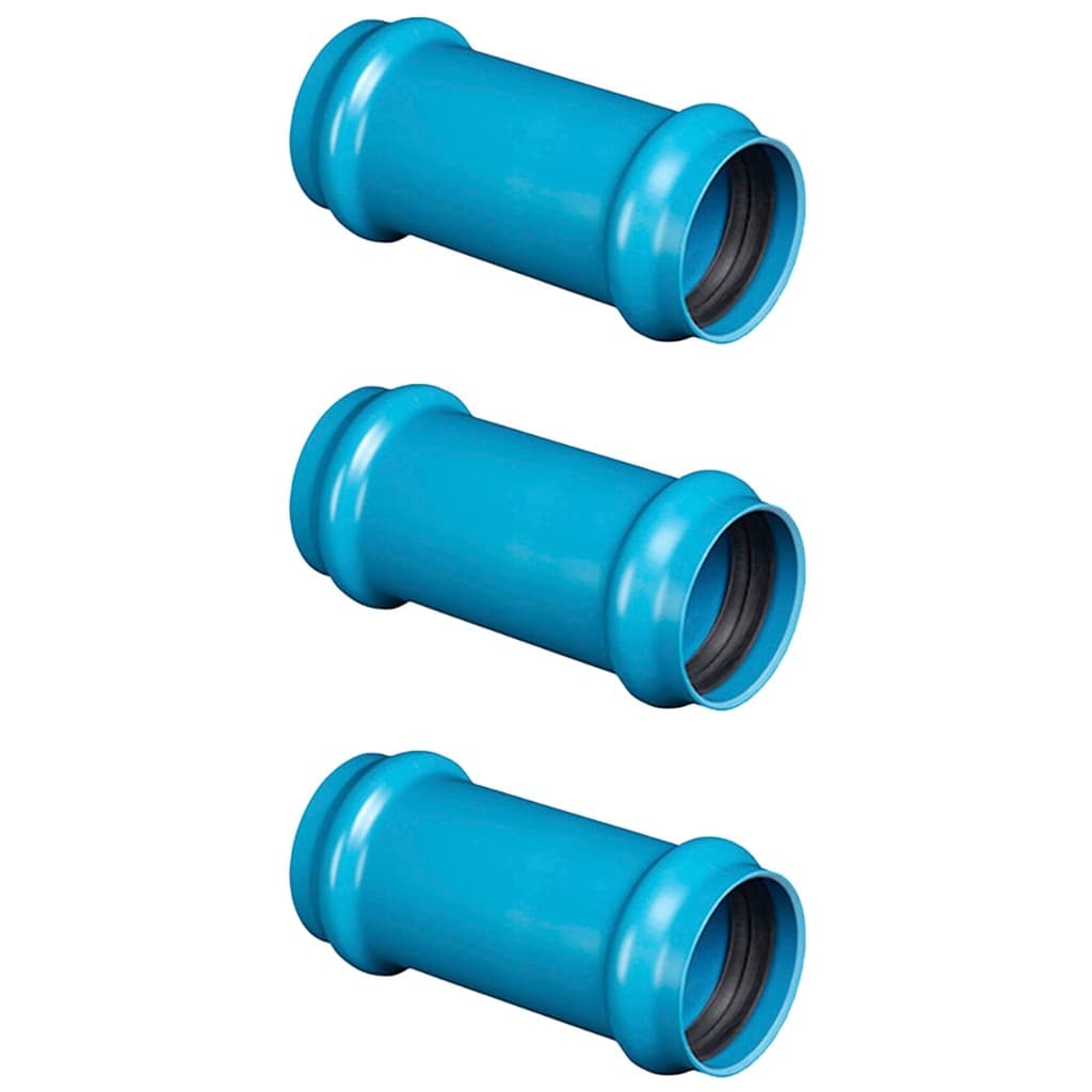 Kit 3 und Luva de Correr 75mm Com Vedação Eficiente para Irrigação JIR PN80 de PVC