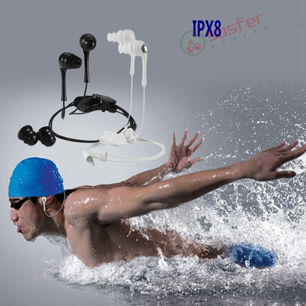 Fone De Ouvido Com Fio SOSFER IPX8 , À Prova D'água De 3.5 Mm , Fones Portáteis Duráveis Intra-Auriculares