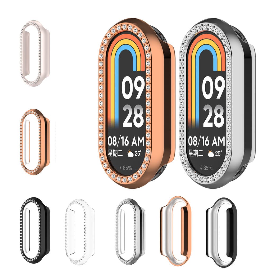 Capa Para Xiaomi Miband Mi Band 10 9 8 NFC Cerâmica Dura PC Quadro Pára-Choques De Relógio Protetor De Tela