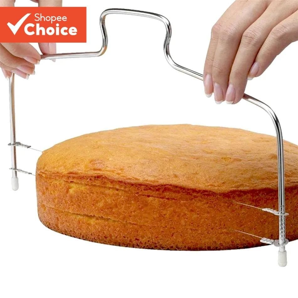 Fatiador De Bolo De Aço Inoxidável Ajustável , Ferramenta De Decoração Com Controle De Altura , Utensílios Para Cozinha
