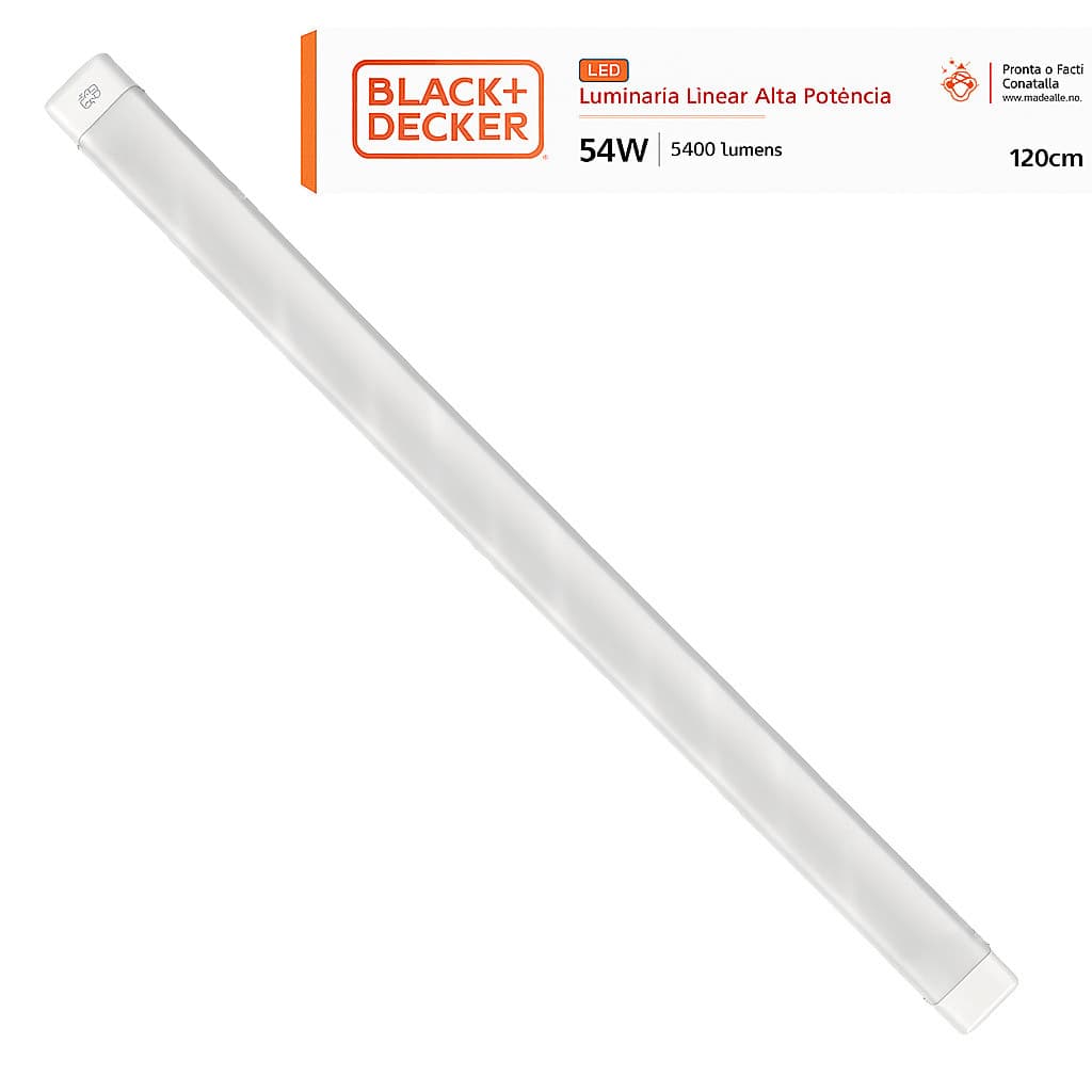 Luminaria Linear 54W 120cm Luz Branca 6500K Alta Potencia