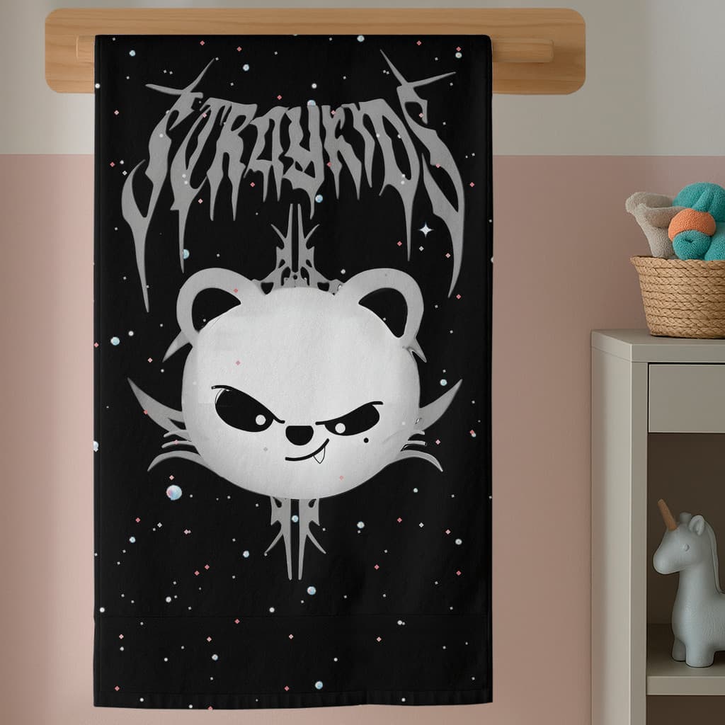 Toalha Seca Rápido Kpop Banho Infantil Qualidade Mascote Stray Toque Macio Conforto Estampa