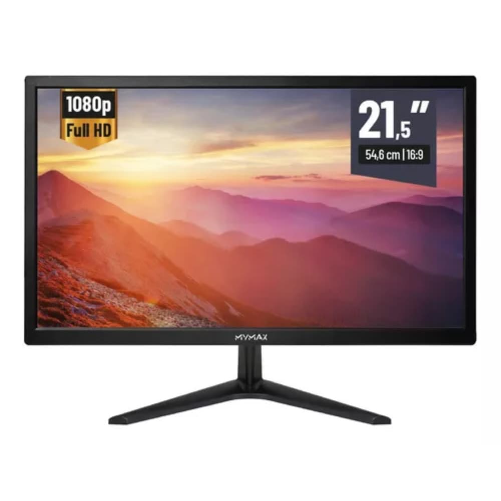 Monitor Led Full Hd 21.5 Polegadas Bivolt HDMI Mymax Preto