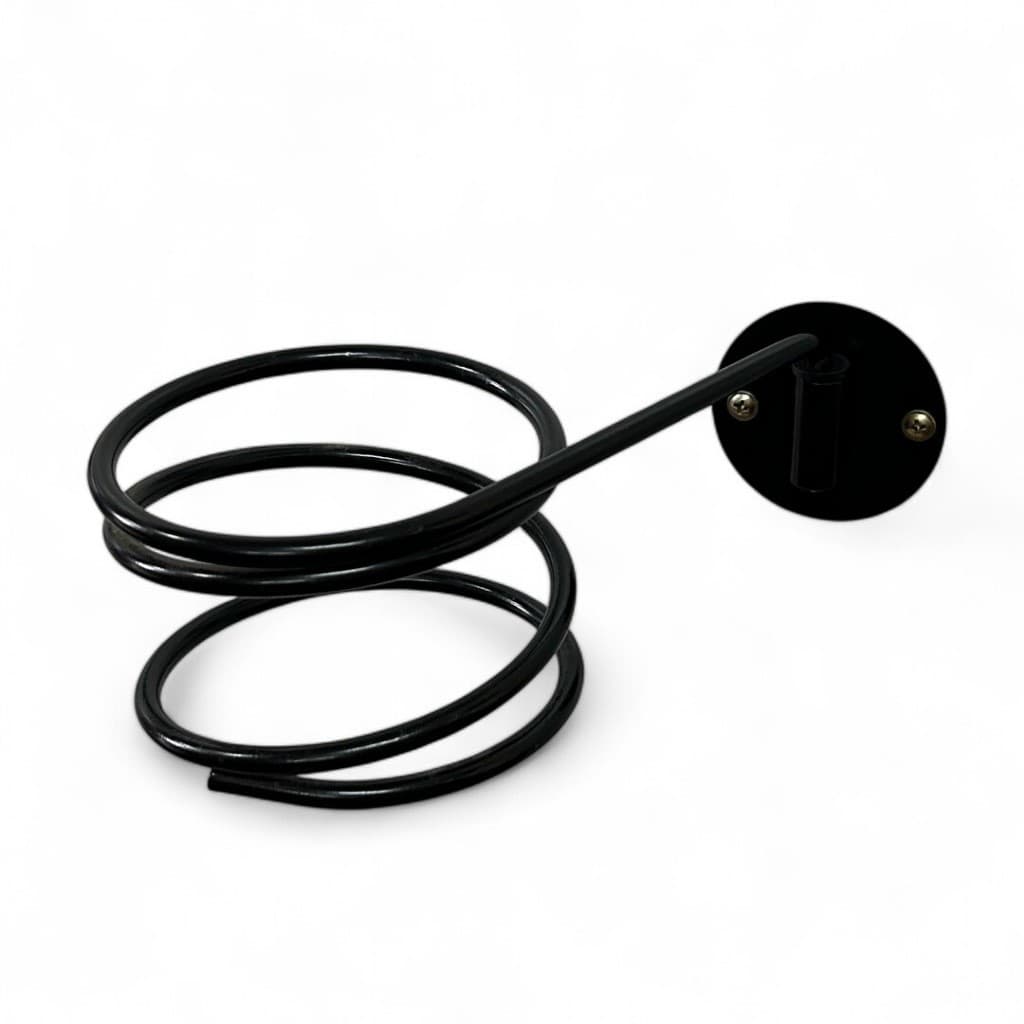 Suporte Para Secador De Cabelos Fixar Parede Aço Cor Preto