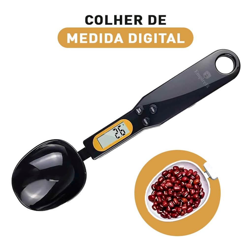Colher Digital Medidora Com Balança De Precisão Para Cozinha