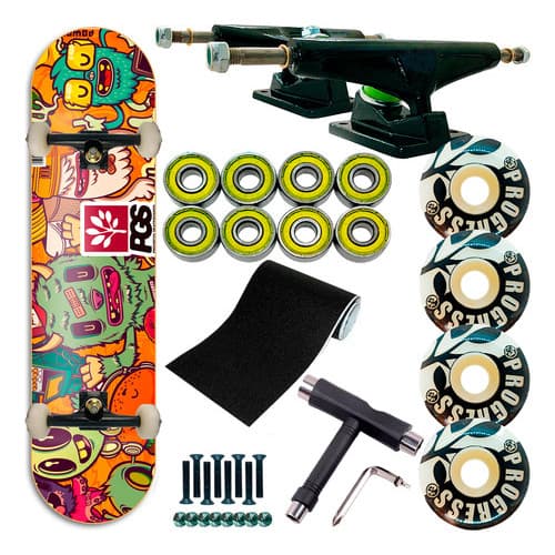 Skate Semi profissional Completo C/ Chave Rolamento Abec 15 Truck 139