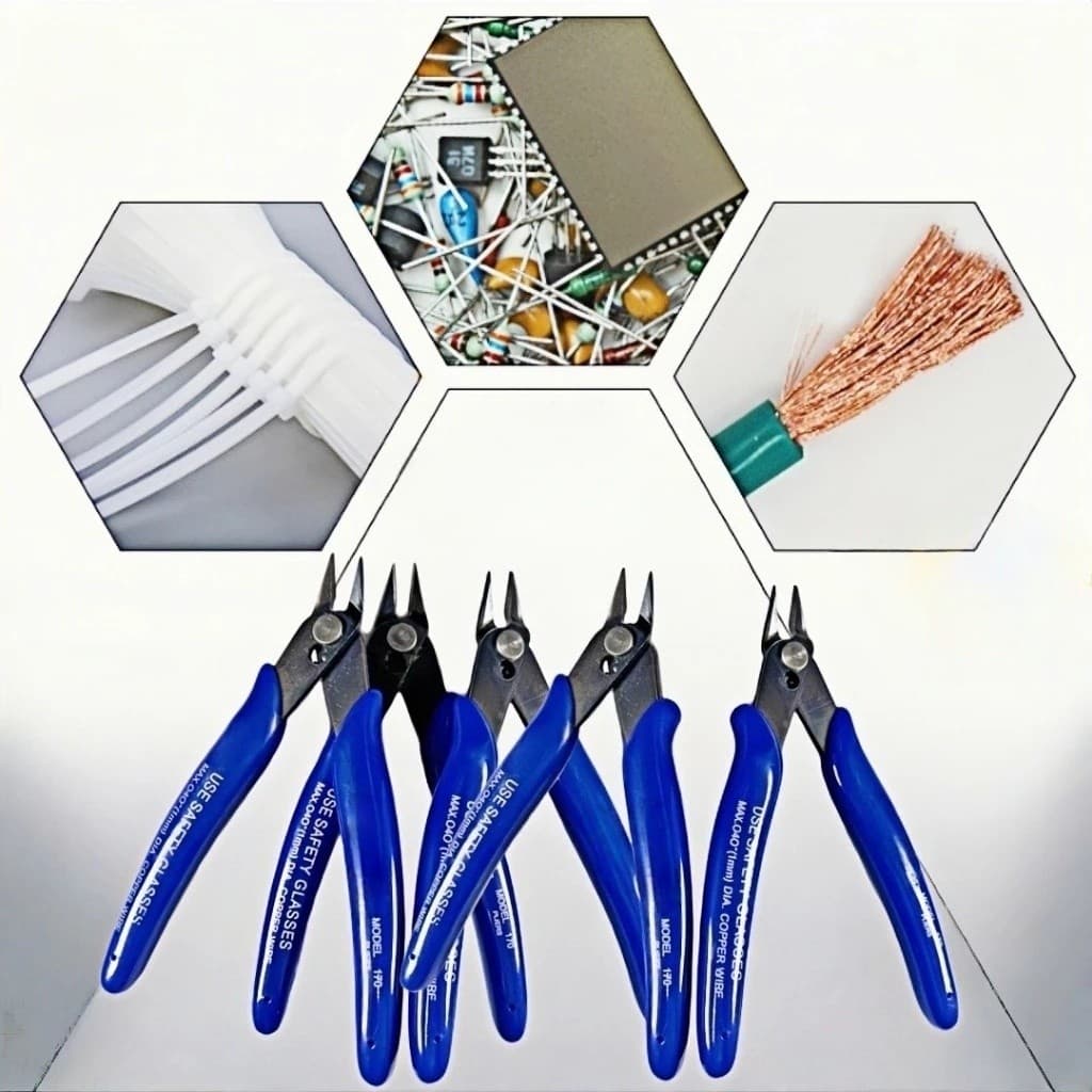 Kit 5 Alicates Corte Rente Diagonal De Precisão Desencapador