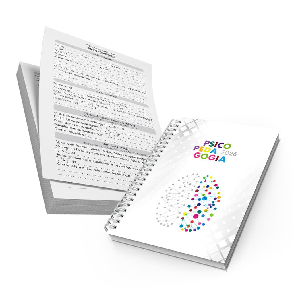 Kit Psicopedagogia Agenda Profissional E Bloco 100 Anamnese