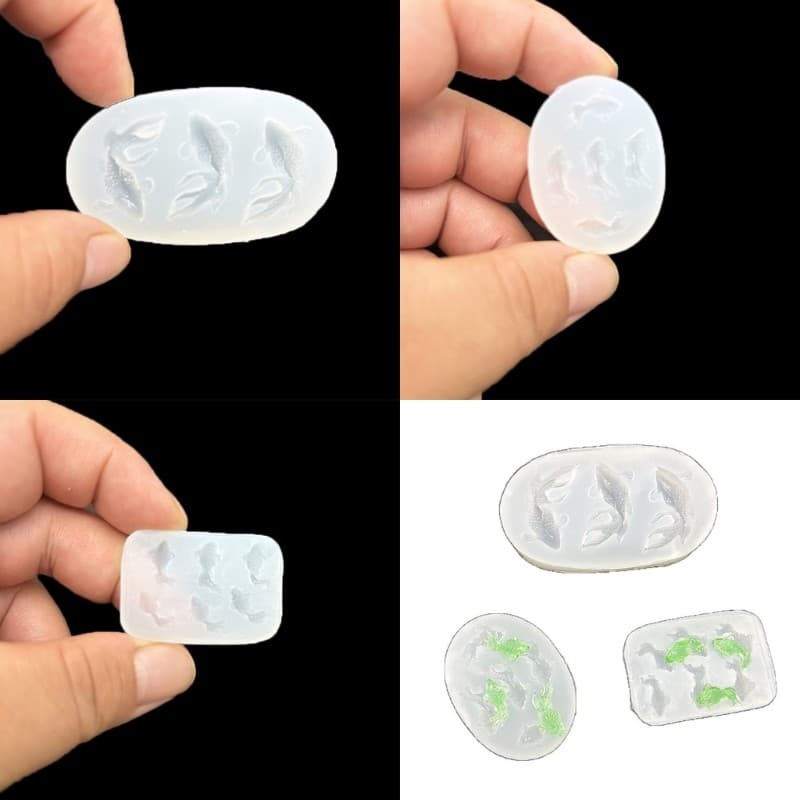 Estone Grau Silicone Forma Peixe Pingente Molde Ferramenta Artesanato Para Projetos E Ornam