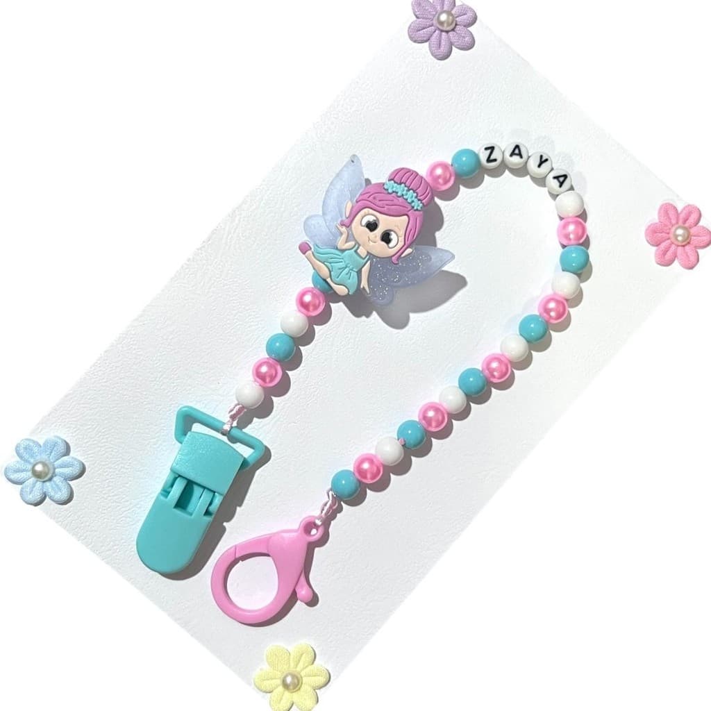 Prendedor De Chupeta Personalizado Com Nome Bebê