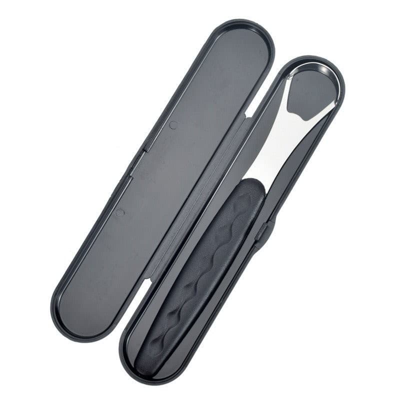 Limpador Raspador De Língua De Aço Inoxidável De Metal Reutilizável & amp ; Escova Ecológica Hálito Fresco