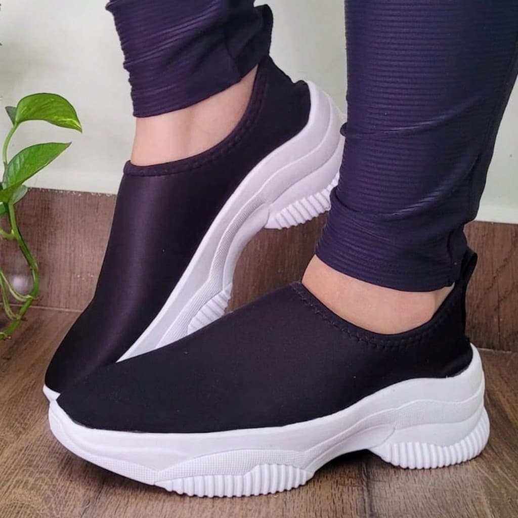 sapatenis feminino casual solado ato super confortavel designe moderno tenis meia calce facil tenis plataforma