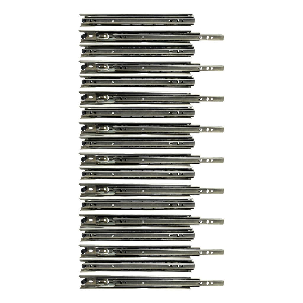 Kit 18 Corrediça Telescópica 35cm Para Gaveta Trilho 9 Pares + PARAFUSOS