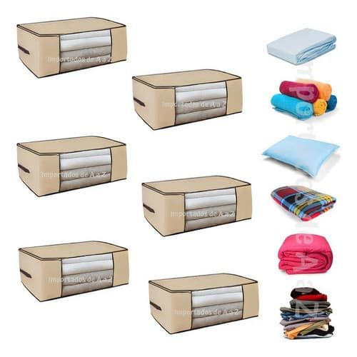Organizador Guarda Roupa Multiuso Kit 6x Unidades 60x45x30