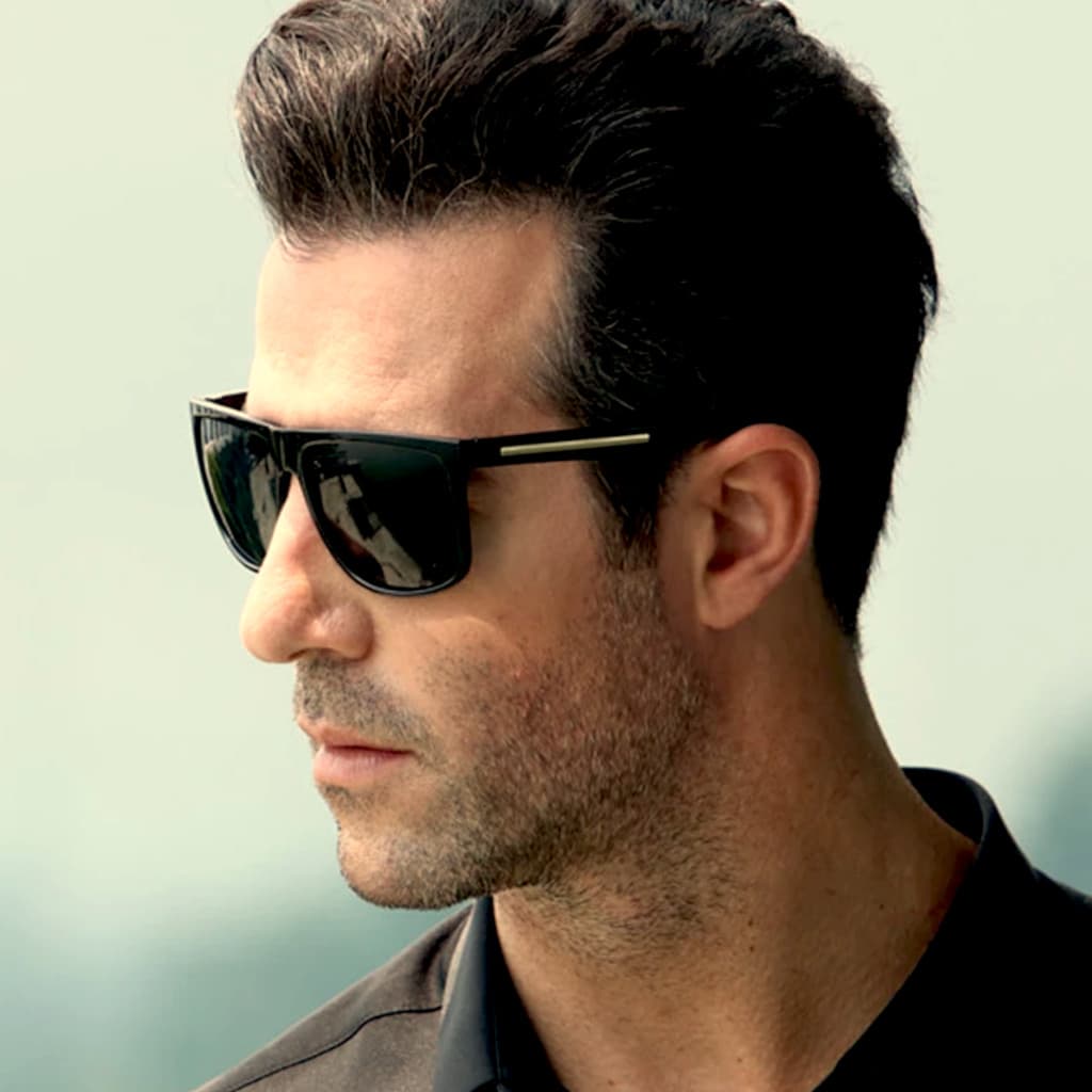 Oculos Masculino Escuro de Sol com Proteção UV400 Quadrado