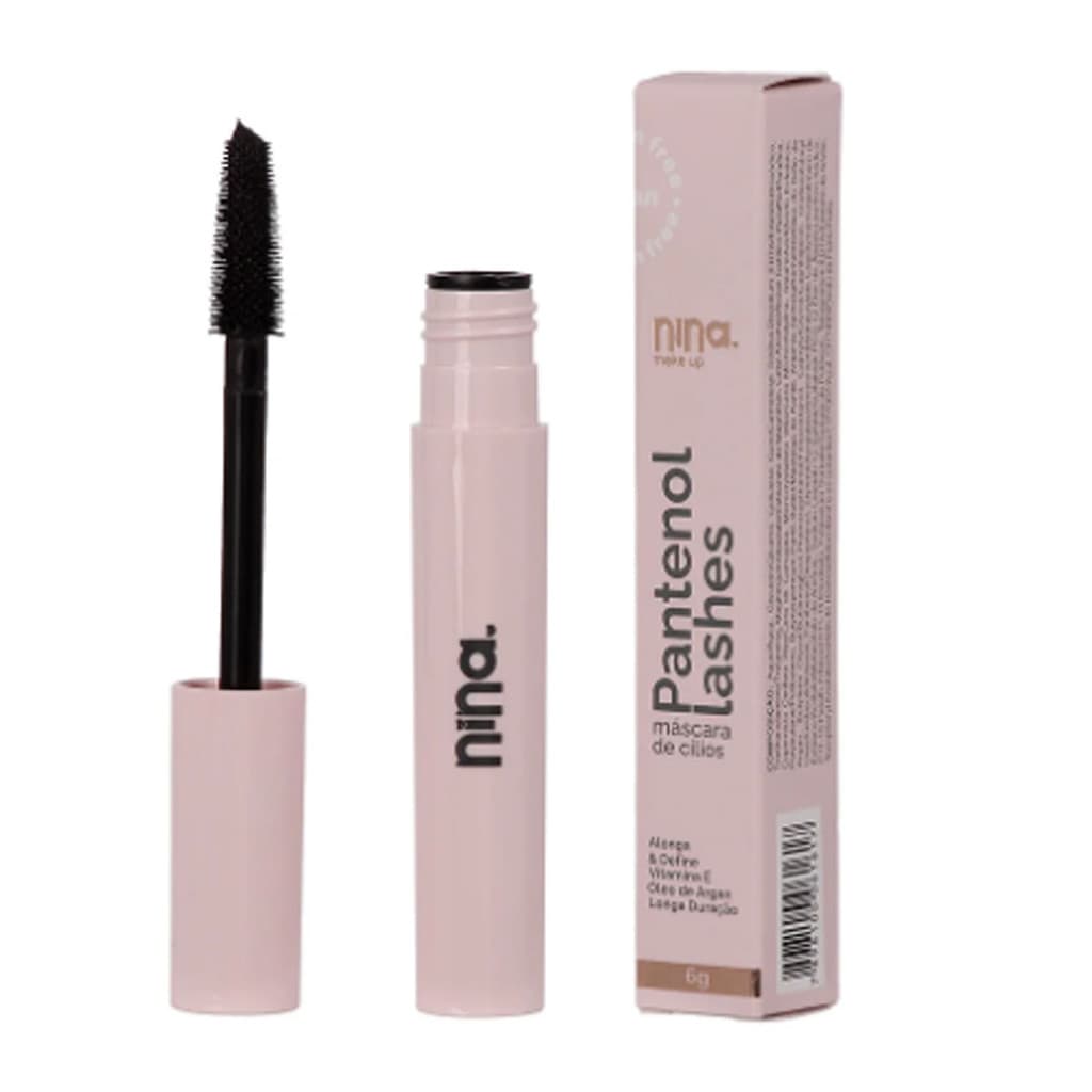 Mascara de Cilios Pantenol Lashes Alonga e Define Nina Makeup