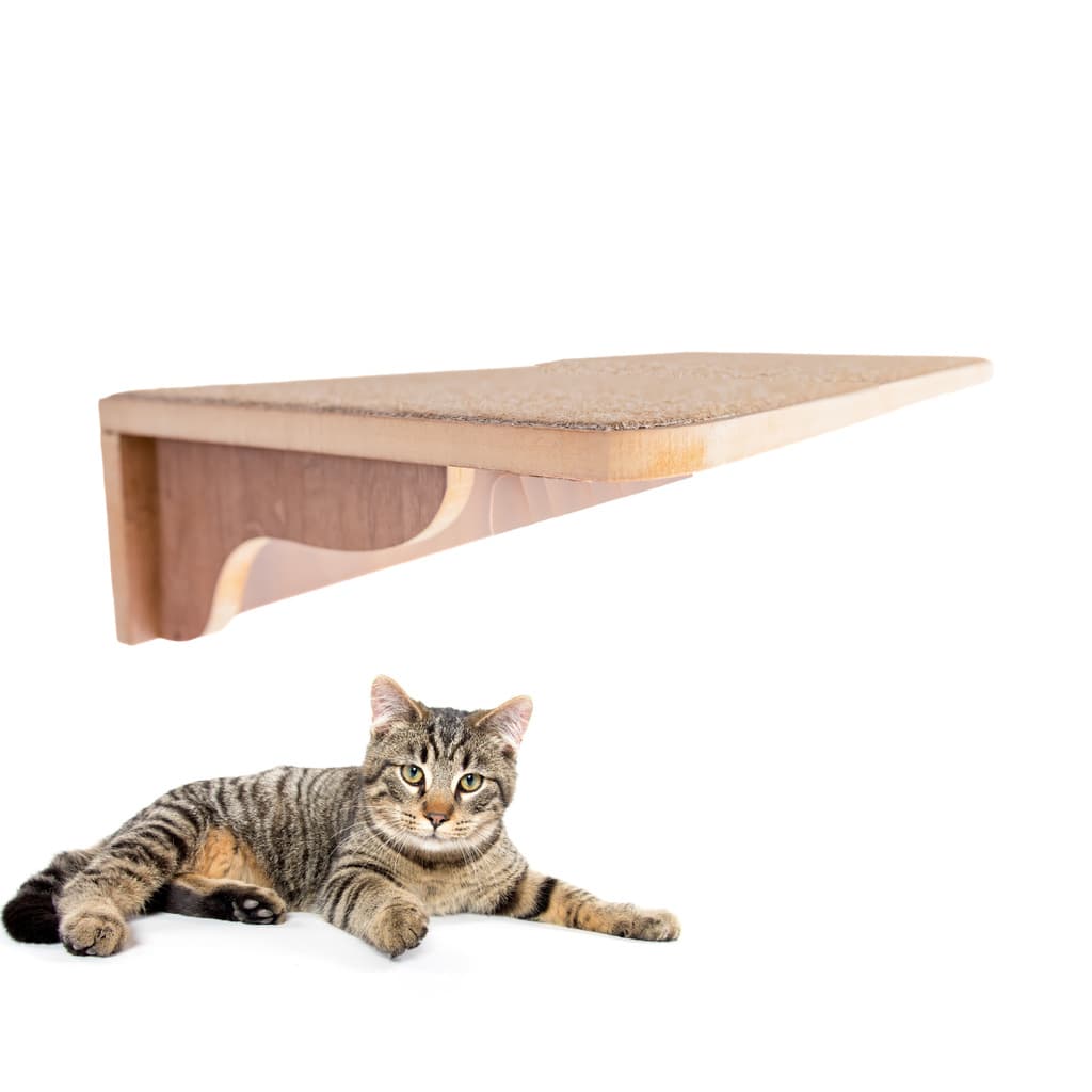 Prateleira Para Gatos em MDF 15mm REFORÇADO Com Carpete Antiderrapante Tam G Super Resistente Envio Montado Playground