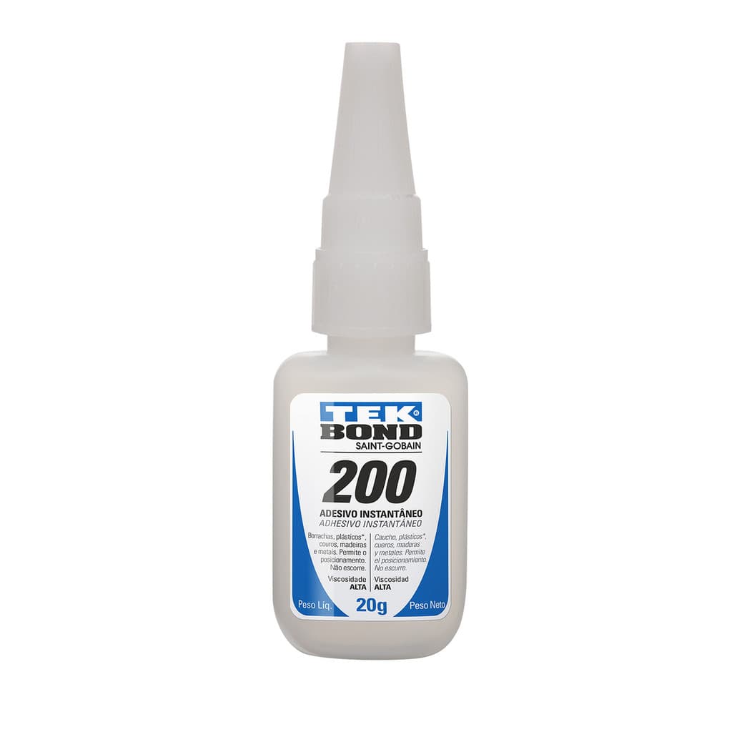 Adesivo Cola Tekbond 200 Gel Instantâneo 20g Uso Geral