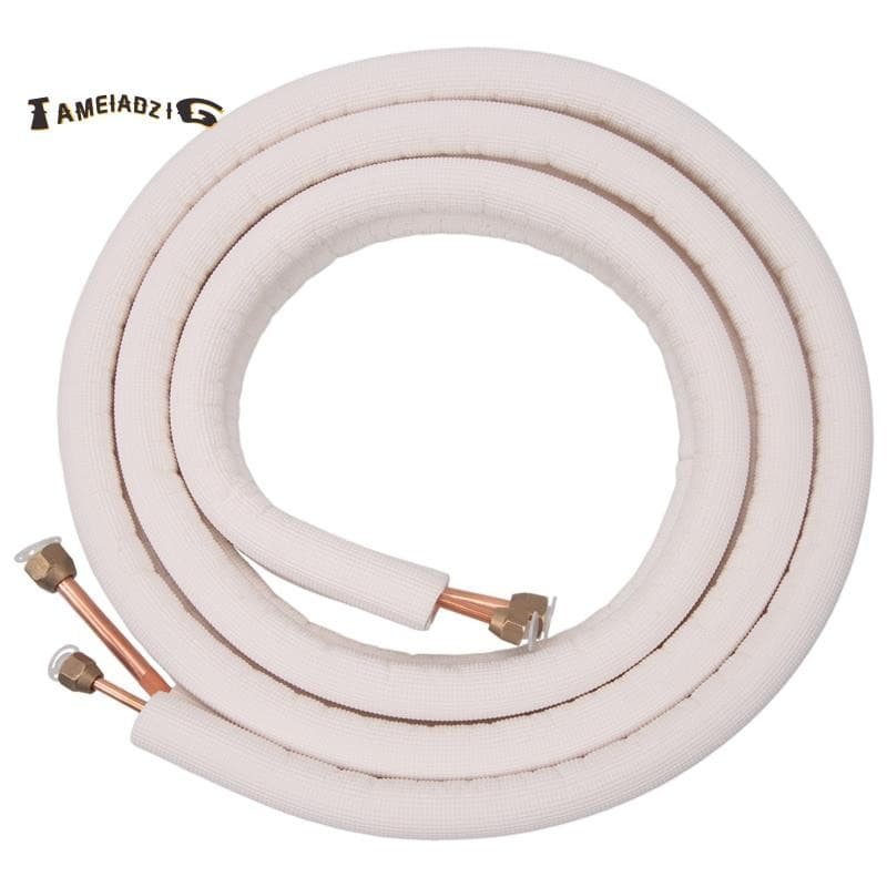 Par De Ar Condicionado De 3 Metros , Tubo De Bobina , 1/4 Pol . 3/8 , Conjunto De Fio De Linha De Alumínio Isolado , Peç