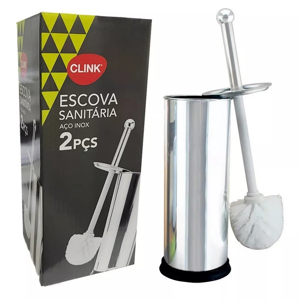 Escova De Limpar Vaso Sanitário Suporte Aço Inox Sanitária Lavatina Lavabo Privada Vassourinha
