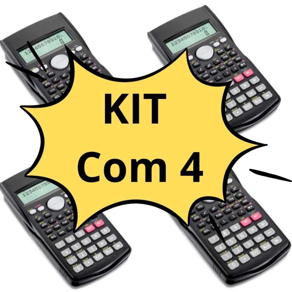 KIT04 CALCULADORAS CIENTÍFICAS | Mais de 240 Funções | Visor de Fácil Leitura | Ideal para Escola, Faculdade, mt068