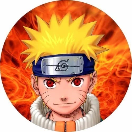Painel Naruto Redondo 50x50 tecido sublimado com elastico LEIA A DESCRIÇÃO