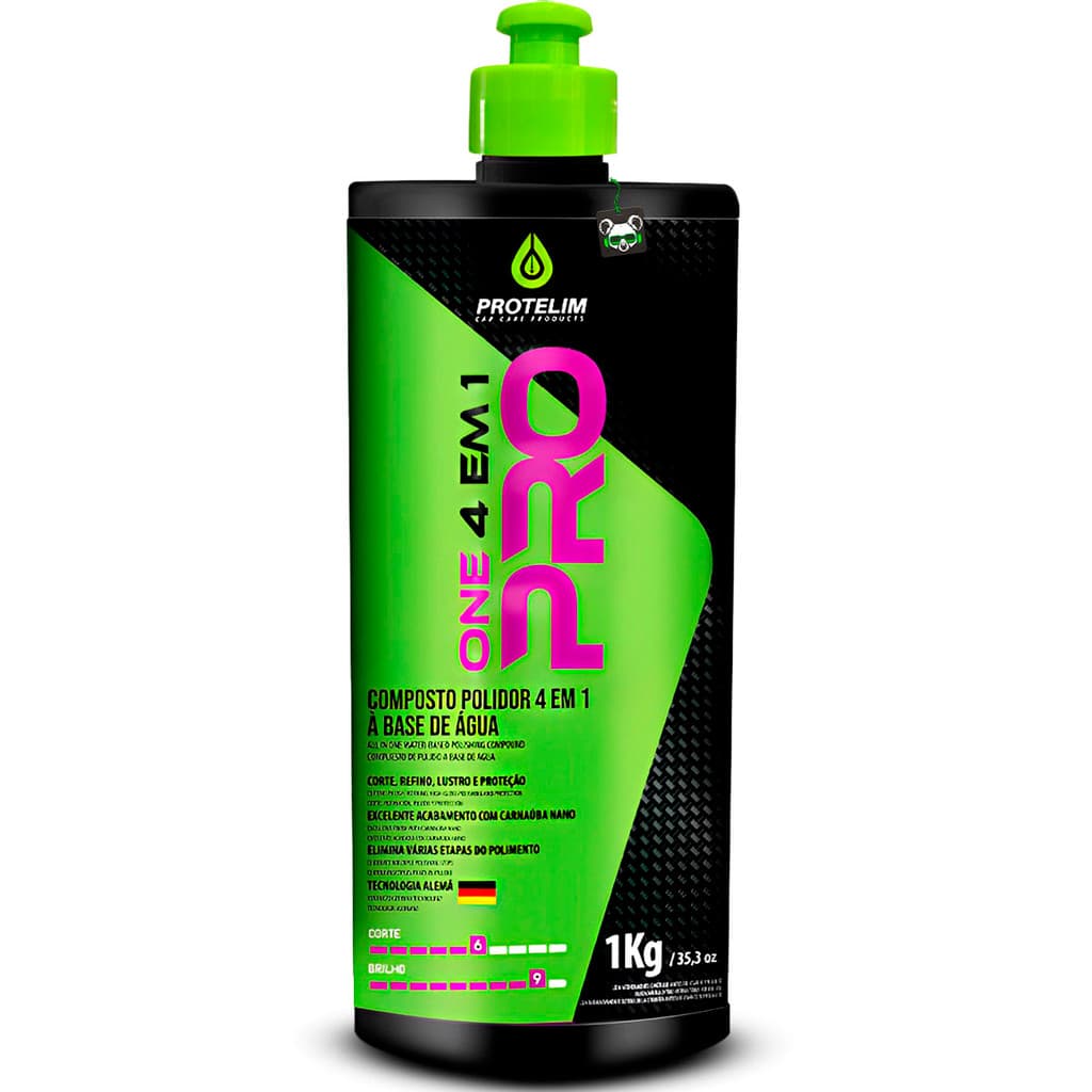 Composto Polidor One Pro 4 em 1 a Base de Água Corte Refino Lustro Proteção 1KG Protelim