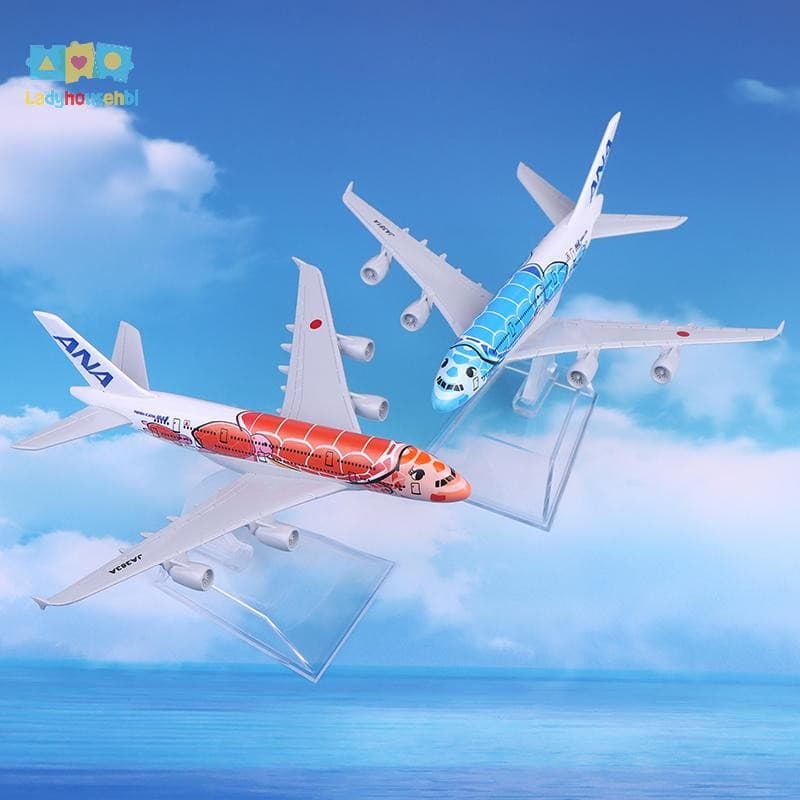 LAHG > ANA Pintura De Tartaruga Marinha A380 Modelo De Avião Aeronave Diecast Metal Aviões Todos Nippon Airways Novo