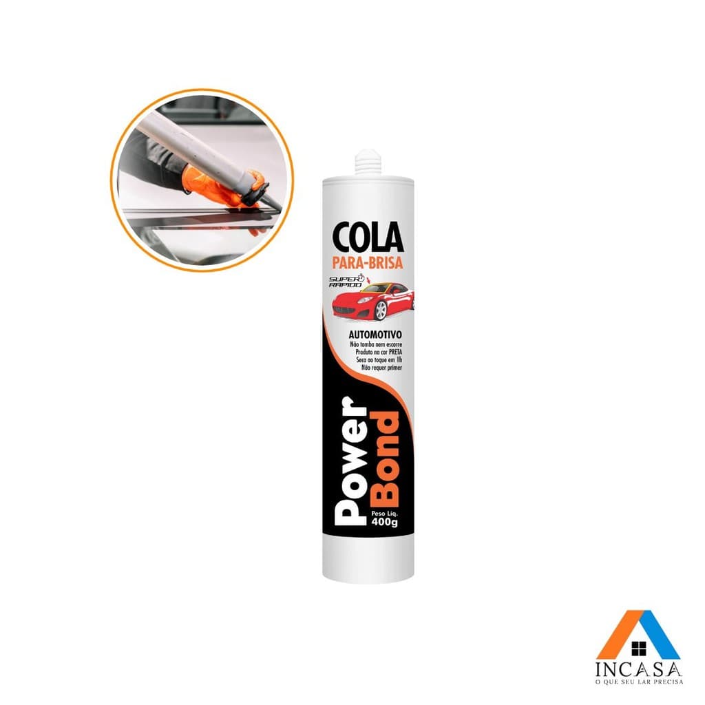 Cola Selante Power Bond Parabrisas Vidros Automotivos 400g Pu55 Top