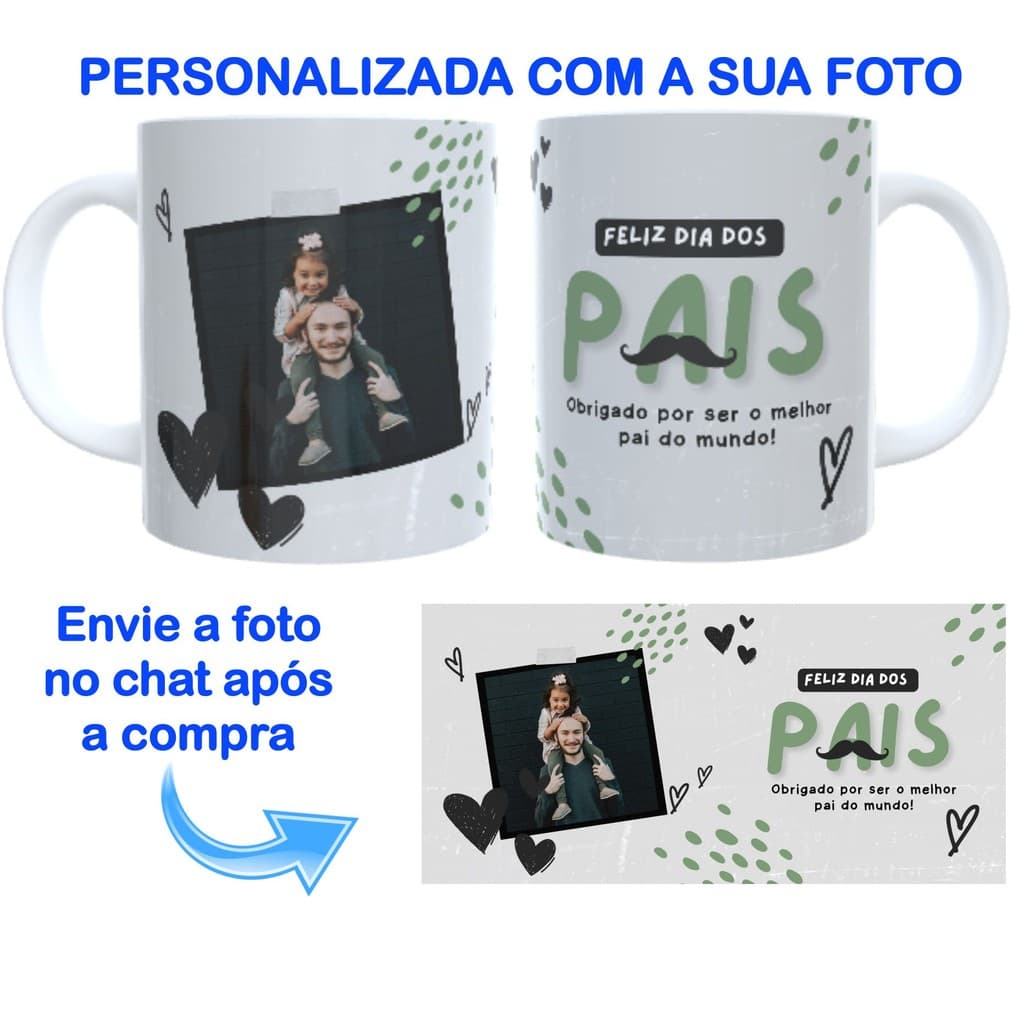 Caneca Personalizada com Foto Dia dos Pais Presente