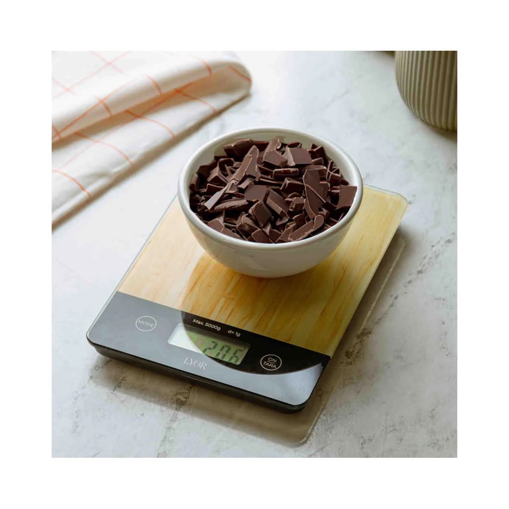 Balança de Cozinha Digital com Estampa de Bambu 5kg - Lyor