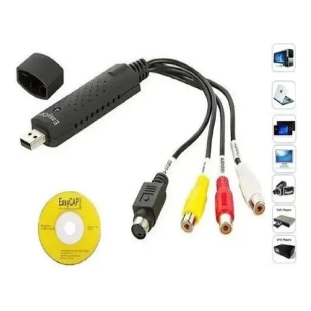Placa Captura de Vídeo e Áudio USB – Conecte Câmeras ao PC