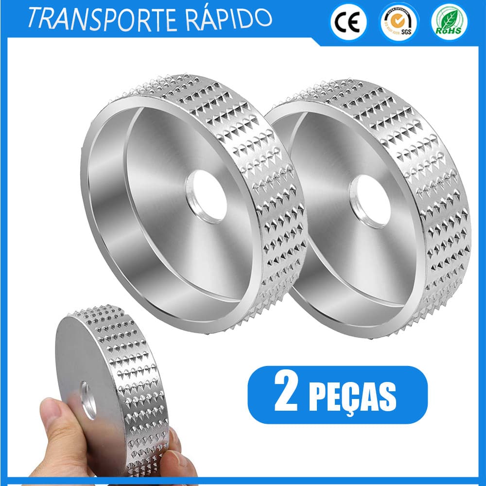 2x discos de lixa de madeira prateados discos de polimento de plástico rodas de polimento bandeja de chá de madeira raiz