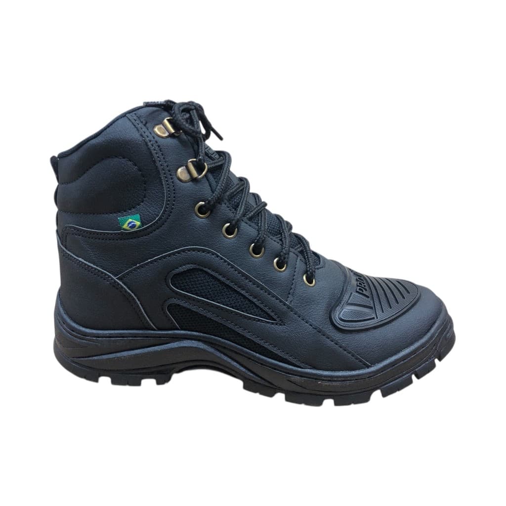 Bota Coturno Motociclista Masculino Adventure Cano Médio Resistente Impermeável Trilha