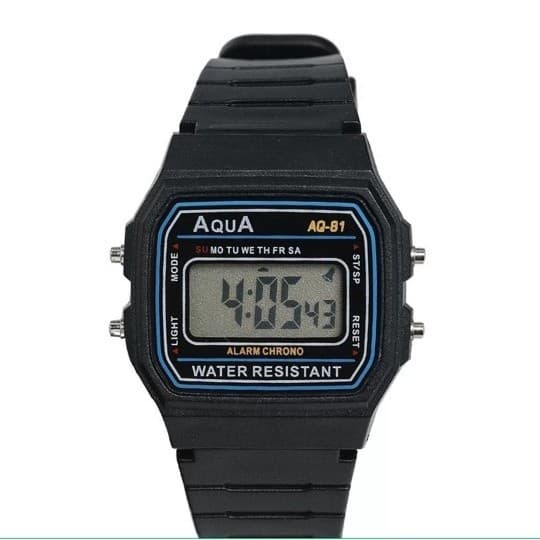 Relógio Aqua Digital a Prova Dagua Modelo AQ-81 - Preto piscina mergulho mar