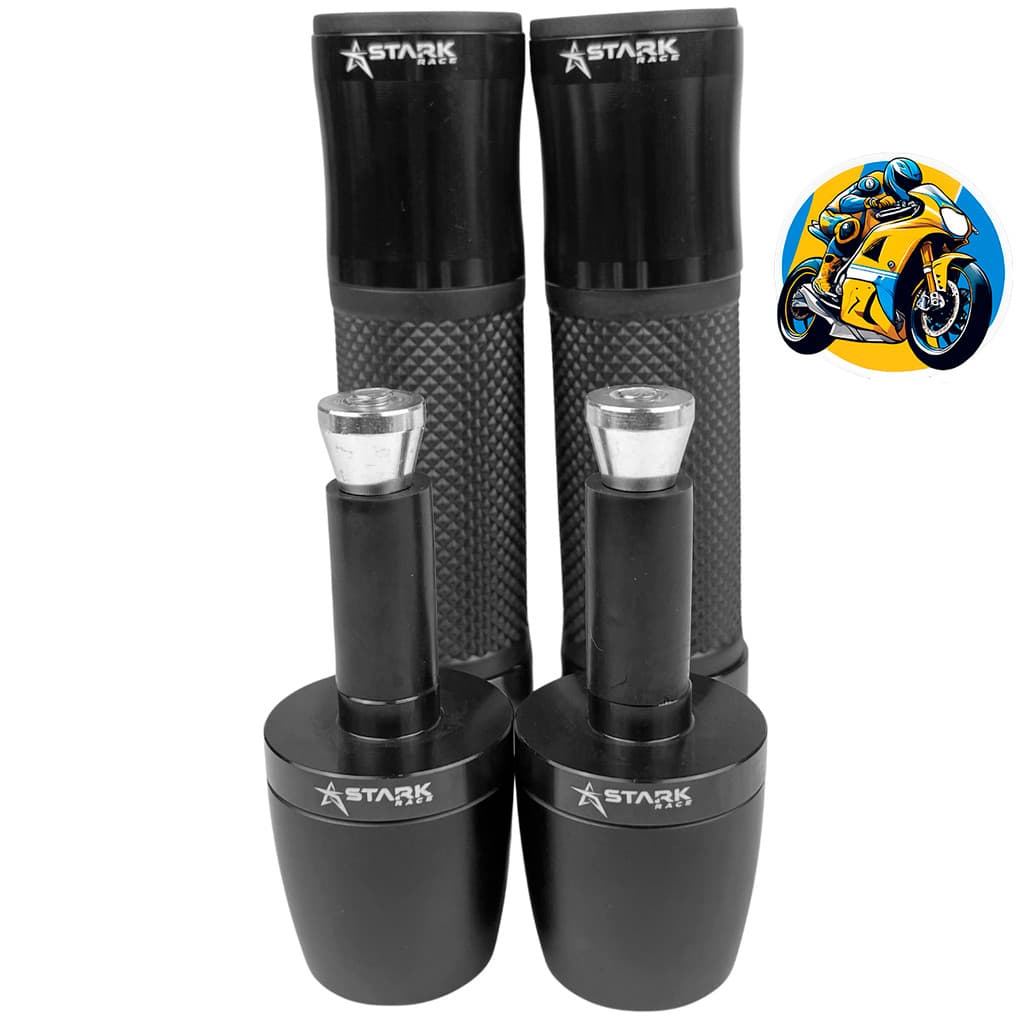 Kit Manopla Luva Punho V2 e Peso Summer Stark Universal Moto