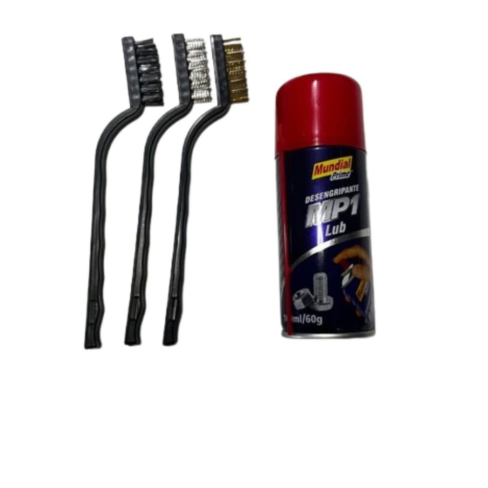 Kit Desegripante 100ml + Kit 3 escova Aço e Nylon